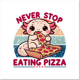 axolotl pizza Posters and Art